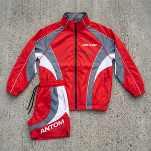 Survêtements coupe-vent pour hommes 2026 – Ensemble 2 pièces en nylon avec short et haut à manches longues – Tenue de sport urbaine pour hommes - Product Image 3