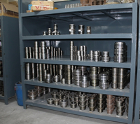 Guides de tiges de piston et garnitures filetées en acier inoxydable pour cylindres pneumatiques, tailles assorties, collection de pièces standard