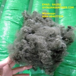 Alta calidad 15D HS Brown Vikohasan Fibra cortada de poliéster GRS Fibras huecas sintéticas recicladas 15 Denier Siliconized Spinning - Product Image 4