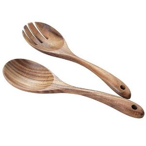 Cuillère en bois naturel de qualité supérieure pour la cuisine, le mélange et le service, ustensile fait main, prise en main confortable, aspect rustique, parfait pour la cuisine - Product Image 6