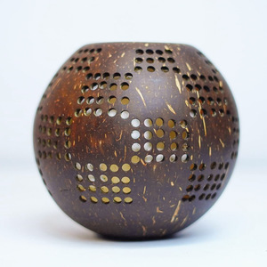 Coco shell candle holder custom many design tea light holders sustainable coconut <b>lanterns</b> - Product Image 2