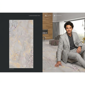 Dalles en porcelaine pleine masse Golden Wave Rustic 1200x2400mm pour revêtement mural et de sol moderne, dalles en pierre frittée pour chambre et salle à manger - Product Image 1