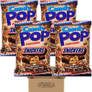 Popcorn en gros Candy Pop Snickers 28g saveur chocolat, snack prêt à consommer, friandise sucrée, prix usine OEM Pays-Bas - Product Image 1