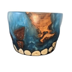 Bol d'affichage à dessert classique en résine polie de qualité supérieure avec doublure dorée couleur personnalisée pour les cérémonies de mariage décor de fête d'hôtel - Product Image 4