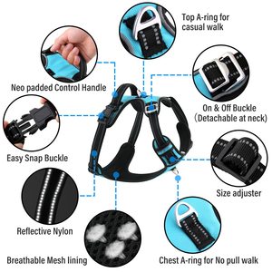 Arnés Ajustable para Perros, Cómodo, Antitirones, con Hebilla Segura, de Poliéster, para Perros Pequeños, Medianos y Grandes - Product Image 2