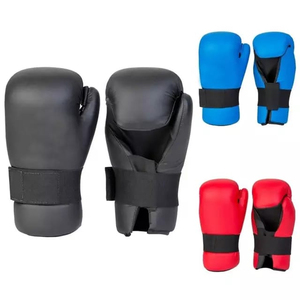 New Open Hand Design PU Leather Semi Contact <b>Gloves</b> for Martial Arts Training for <b>Karate</b> Boxing and Taekwondo Sparring - Product Image 2