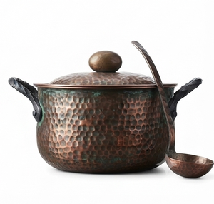 Large Selling Sauce Tureens Hammered Copper Tureens Vintage Sterling Best Suited for Home Kitchen From India - Product Image 6