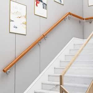 Tube de rampe d'escalier en bois, design rustique, fixation murale, pour escalier intérieur - Product Image 4