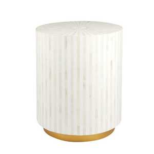 Table basse Art Déco artisanale 100% exclusive en os de buffle noir et blanc incrusté, qualité standard, pour la maison, les mariages et les occasions spéciales (Diwali) - Product Image 1