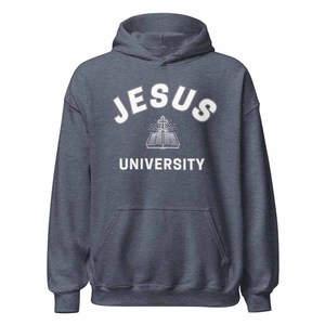 Sudadera con Capucha de la Universidad Cristiana de Jesús para Hombres, Mujeres y Jóvenes, Sudadera Personalizada con Letras de Chenilla de Jesús Bendito, de Fábrica - Product Image 5