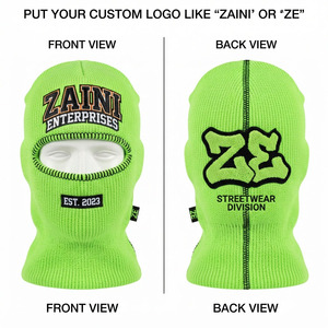 ZAINI บาลาคลาวาสำหรับเด็กแบบยูนิเซ็กซ์ 300 GSM ผ้าสแปนเด็กซ์/โพลีเอสเตอร์คุณภาพพรีเมียม ผ้าถักกันน้ำ อุ่นสบาย ปิดคลุมใบหน้าเต็มรูปแบบ ผ้าเนื้อนุ่มยืดหยุ่นได้ - Product Image 1