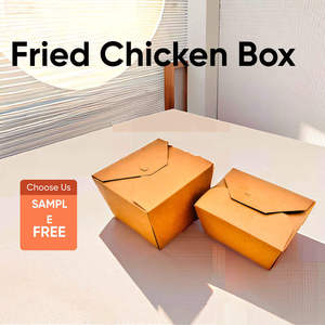Custom Kraft Food Packaging <b>Boxes</b> Takeaway Paper <b>Boxes</b> for Fried Chicken Burger Snacks Disposable Food Containers Wholesale - Product Image 2