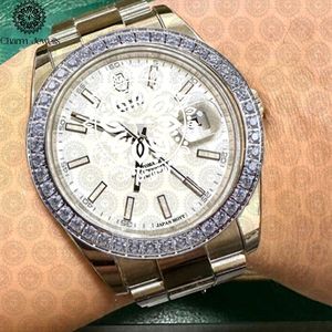 Montre ERNE de luxe pour homme en acier inoxydable, 40 mm, ronde, analogique, quartz, affichage de la date, verre saphir, fermoir pliant - Product Image 1