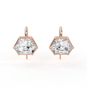 POOJA <b>DIAMOND</b> 14K 18K Gold IGI Certified Lab Grown <b>Diamond</b> 4ct Hexagon Cut Geometric <b>Dangle</b> <b>Earrings</b> Fine Jewelry Luxury Ear - Product Image 1
