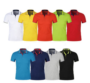 Polo slim fit pour homme, manches courtes, extensible, décontracté, avec col et poignets contrastés, chemise de golf tendance pour l'été - Product Image 6