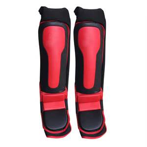 Cheap Price High-quality Leather Shin Guard Custom-made Lightweight Protection for Kick Boxing Made in Pakistan - Product Image 5