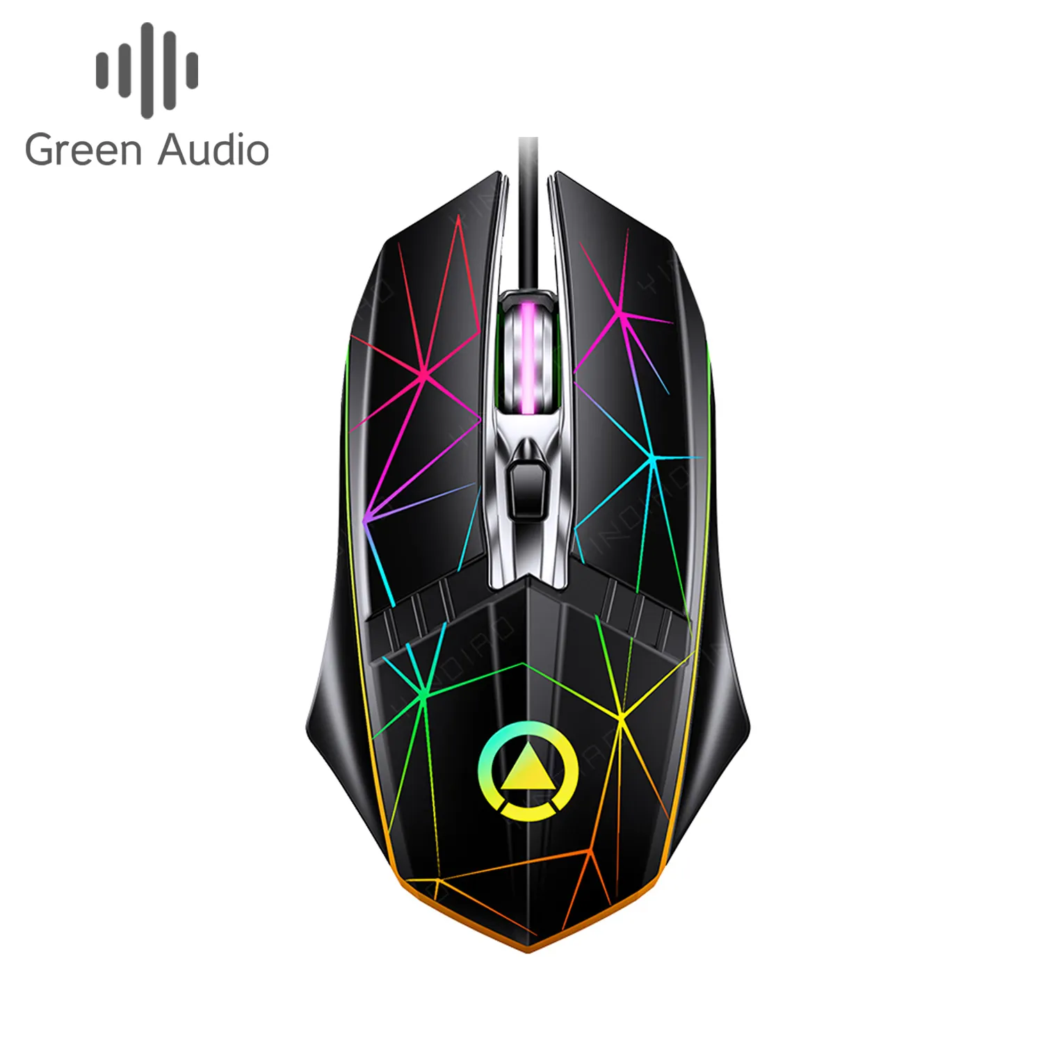 GAZ-M15 2022 newest wired mouse best computer accessories metal wheel 4-button luminous mouse, game USB mouse
