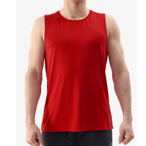 Débardeur violet sans manches pour homme avec imprimé palmier, col rond, décontracté, respirant, en coton tricoté, pour l'entraînement - Product Image 6