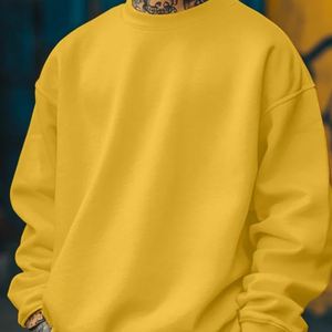 Sweat-shirt à col rond de haute qualité pour homme/femme, 100% coton molletonné, écologique, coupe-vent, léger, respirant, hiver - Product Image 2