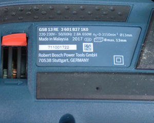 Taladro de Impacto Profesional con Cable GSB 13 RE de 650W con Portabrocas sin Llave, Duradero y Confiable para Diversas Tareas de Perforación - Product Image 5