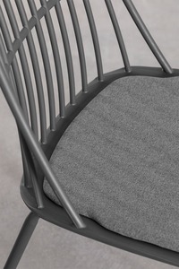 Silla de Comedor Moderna Minimalista de Metal con Tapicería de Tela para Uso Doméstico - Product Image 4