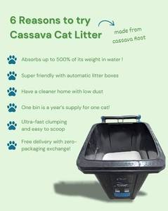 Arena para Gatos Ecológica de Yuca, a Base de Plantas Naturales, Baja en Polvo, OEM, ODM, Empaque Personalizado - Product Image 2