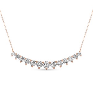 Collier au design incurvé serti de diamants de laboratoire multi-couleurs à taille ronde, inspiré du Voile de Vénus, magnifique bijou de mariée pour mariage - Product Image 2