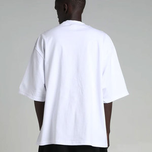 T-shirts vierges en coton pur épais pour la vente en gros, style streetwear, personnalisables avec logo, coupe oversize, poids max. 7,5 oz - Product Image 6