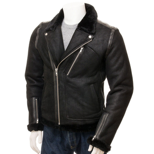 Chaqueta Bomber de Invierno para Hombre, de Cuero Genuino, Estilo Urbano, Impermeable y Resistente al Viento, con Opción de Logotipo Frontal, a la Moda - Product Image 3