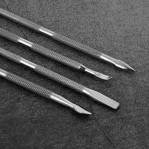 Dual-End Stainless Steel <b>Nail</b> Cuticle Pusher Tool Set Reusable Double Head Manicure Salon Grade - Product Image 4