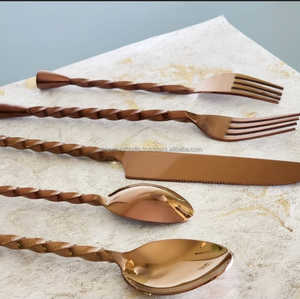 <b>Black</b> Polished Steel Spoon and Fork with Simple Design Handle for Weddings and Other Occasions <b>Cutlery</b> Spoon - Product Image 1