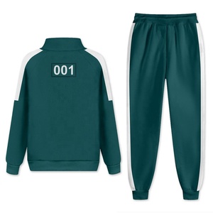 Sudadera con capucha de calamar para hombre, ropa deportiva masculina de alta calidad con cremallera frontal, estilo coreano, traje de chándal con logotipo personalizado, informal, 2021 - Product Image 3