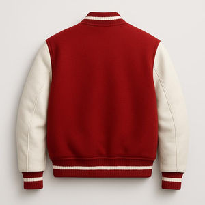 Chaqueta Varsity Clásica con Cuello Alto y Logotipo Frontal, Ecológica y Transpirable para Hombre y Mujer, Estilo Retro de Béisbol Universitario - Product Image 2