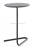 Meilleures ventes Table d'appoint design C Table d'appoint noire avec verre trempé pour la décoration de la maison par Ambience Lifestyle