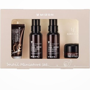 Soins de la peau coréens Mizon K-Beauty Snail Miniature, coffret 4 pièces, fabriqué en Corée, SnailMucin, produits de soin unisexes. - Product Image 5