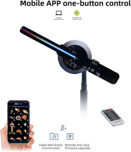 มิสยู 3DHologramFan,พัดลมฉายภาพ 3 มิติ ขนาด 16 ซม. รองรับ WiFi และบลูทูธ สำหรับแสดงโฆษณา รุ่นอัปเกรด ขนาด 6.3 นิ้ว ความละเอียดสูง และไฟ LED HD - Product Image 4