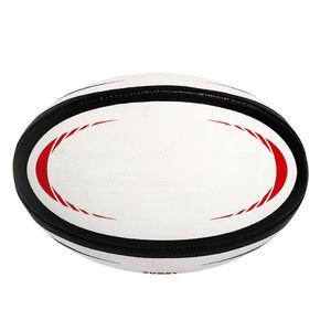 Ballon de rugby d'entraînement de haute qualité, taille 5, personnalisé avec logo imprimé, grip en caoutchouc durable pour les écoles, les clubs, les débutants, la pratique sportive - Product Image 2