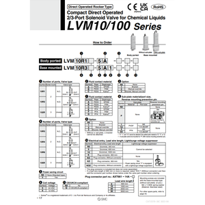 Vanne de commande LVM105R-5C d'électrovanne pneumatique SMC - Product Image 3