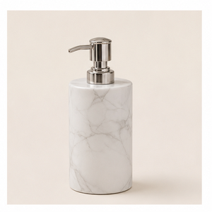Wholesale Luxury Natural White Marble Soap Dispenser with Stainless Steel <b>Pump</b> for Modern Hotel and Home Bathroom Decor - Product Image 6