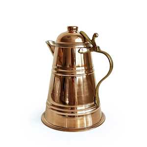 Infuseur à thé en cuivre d'Anatolie Kervan 1000ml, ensembles de thé et de café faits à la main, service de boissons authentique, moderne, élégant, résistant à la chaleur - Product Image 3