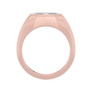 Timeless Bridal <b>Ring</b> <b>Crafted</b> with 1.50 CTW Step Cut Oval Lab Created Diamond Set in 10K Rose Gold Fine Jewelry for Anniversary - Product Image 4