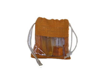 Wholesale Personalized Jute <b>Drawstring</b> Clear PVC Window <b>Pouch</b> Gift Bags Christmas Logo Promotional Washable Medium Size - Product Image 3