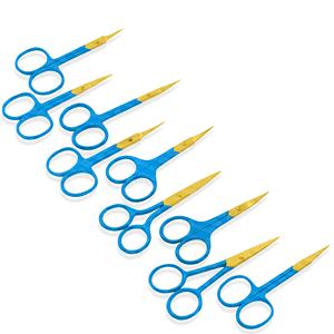 Ciseaux pointus à ressort en acier inoxydable pour la coupe des sourcils Logo personnalisé Marque privée Ciseaux à sourcils droits - Product Image 1