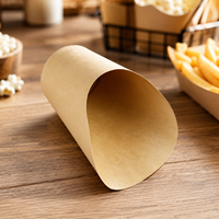Gobelets à frites en papier kraft brun de 12 oz, supports jetables pour charcuterie et collations, pour la restauration, les fêtes et la vente en gros