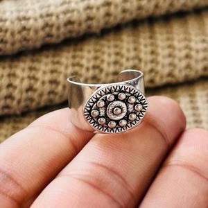 Fashionable Trendy Signet brass <b>Ring</b> <b>silver</b> Plated Bedded band <b>Ring</b> Statement Handmade <b>Adjustable</b> <b>Ring</b> Wholesale <b>Ring</b> For Women - Product Image 4