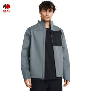 แจ็คเก็ตซอฟต์เชลล์ดีไซน์พิเศษสำหรับผู้ชาย ยี่ห้อ Ryan Pro Gear แบบซิป พร้อมโลโก้สั่งทำพิเศษ ทรงปกติ ดีไซน์กระเป๋า - Product Image 6