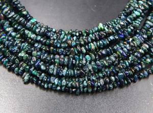 Perles d'opale éthiopienne noire naturelle multi-arc-en-ciel, opale à forme brute non taillée, environ. 6x2MM à 4x3MM Longueur de 16 pouces - Product Image 5