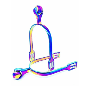 Mors de cheval en acier inoxydable, couleur arc-en-ciel, équipement d'équitation western, mors de cheval coloré en acier inoxydable - Product Image 2
