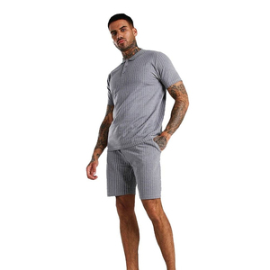 Conjunto de camiseta y pantalones cortos de último estilo para hombre, unisex, conjunto de polo de verano para niño, conjunto de 2 piezas de manga corta para adulto - Product Image 2
