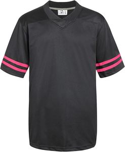 Pantalones Cortos Deportivos Negros con Rayas Rosas, Ropa Deportiva de Poliéster, Atuendo Informal, Tipo de Tela: 100% Poliéster - Product Image 1